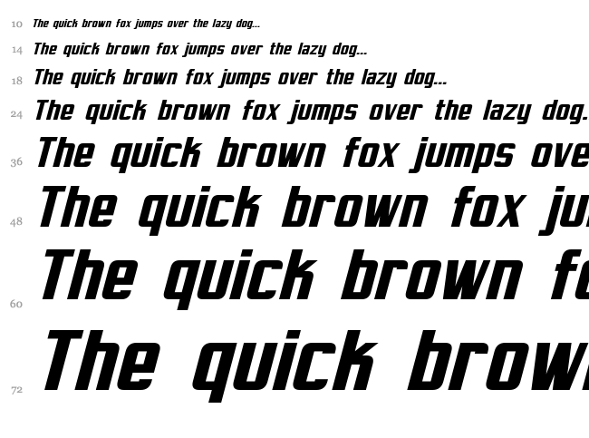 Virtucorp font waterfall
